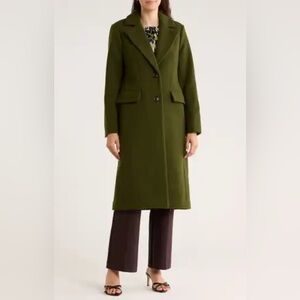 Michael Kors Women’s Single Breasted Wool Blend Coat